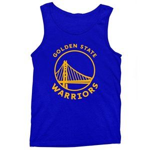NEW Golden State Warriors Bridge Circle Wordmark Logo Tank Top ROYAL